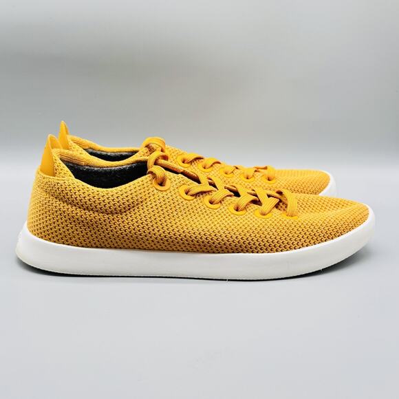 Allbirds Shoes Mens 12 Yellow Knit Tree Piper Runner Lace Up Lightweight Sneaker - Picture 1 of 10